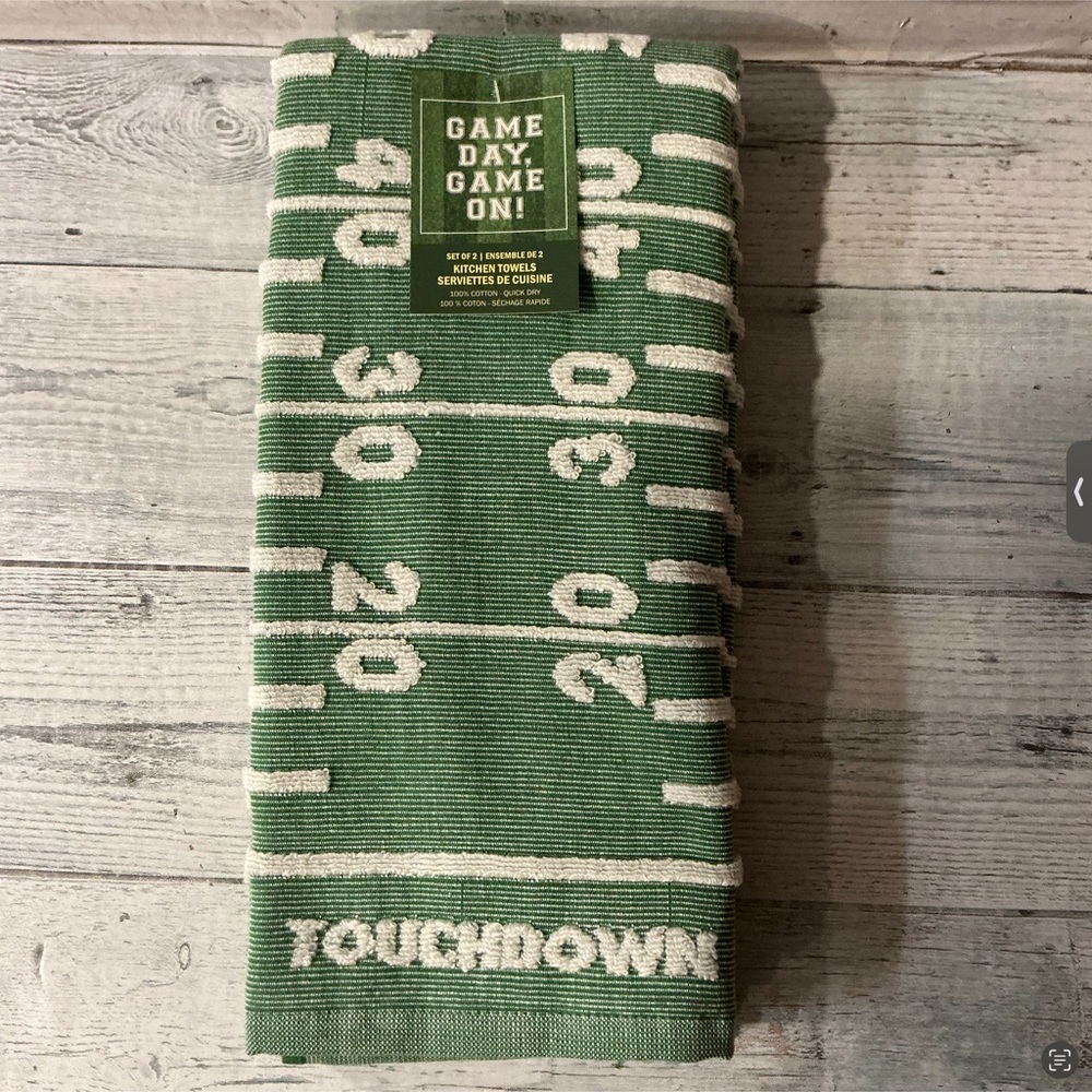 GAME DAY GAME ON 2Pk Touchdown Jacquard Kitchen Towels - 18x28"